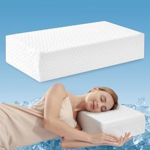 COLDHUNTER Almohada de cubo de refrigeración para personas que duermen de lado, espuma viscoelástica, almohada firme, almohada suave, soporte para cabeza, cuello, hombros, alivio del dolor