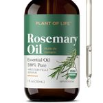 Plant of Life Rosemary Oil - Natural Rosemary Hair Oil for Thicker, Stronger Hair, Skin, and Nails - Undiluted, Scalp Treatment (Rosemary, 1oz (31mL))