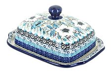 Blue Rose Polish Pottery Margot Butter Dish