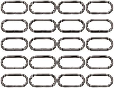 BIKICOCO 1-1/2'' Metal Oval Ring Buckle Loops Non Welded for Leather Purse Bags Handbag Straps, Gunmetal - Pack of 20