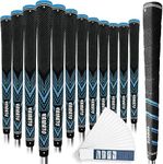 Yamato Golf Grips With 15 Tapes Upgraded 12 Pack Golf Iron Grips & 1 Putter Grip For Men Perfect Standard Midsize Golf Club Grips For Men, And Great Golf Gifts! (standard, blue)