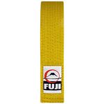 Fuji Solid Rank Karate Judo TKD Belts - Premium Cotton Belts with Durable Stitching for All Mixed Martial Arts (Yellow, 5)