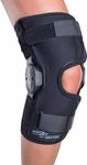 DonJoy Deluxe Hinged Knee Brace, Drytex Sleeve, Open Popliteal, Large