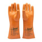 Jupiter Industries Gauntless Safety Gloves for Electric Work Insulated Hand Rubber 15Kva Electrical Hand Gloves Shockproof - Shock Proof Gloves Color may Vary - Pack of 3