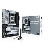 ASUS PRIME X670E-PRO WIFI, an AMD X670E Ryzen AM5 ATX motherboard with PCIe 5.0, four M.2 slots, DDR5 slots, USB 3.2 Gen 2x2 Type-C, USB4 support, WIFI 6E, and 2.5G Ethernet