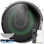 Robot Vacuum Cleaner with Mop Combo, 4000Pa Strong Suction, Robotic Vacuum with Auto Carpet Boost, 150mins Runtime, 2.89-in Slim, Self-Charging, Wi-Fi/APP/Alexa/Remote, for Pet Hair Hard Floor Carpet