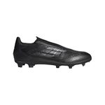 adidas Unisex-Adult F50 League Laceless Firm Ground, Black/Iron Metallic/Gold Metallic, 8.5