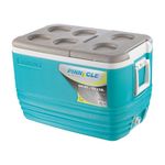 Pinnacle's 57 ltrs Eskimo Hard Cooler : Holds Ice up to 100 Hours | Fits 75 cans| BPA-Free | Cup Holders | Tap for Easy Draining |Portable Ice Cooler for Travel & Parties (Hydra)