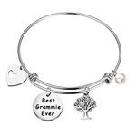 LQRI Grammie Gift Grandma Gift Grammie Bracelet Best Grammie Ever Bracelet Grammie Jewelry Grandmother Gift (Best Grammie Ever Bracelet)