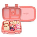 Bentgo® Kids Bento-Style 5-Compartment Lunch Box - Ideal Portion Sizes for Ages 3 to 7 - Leak-Proof, Drop-Proof, Dishwasher Safe, BPA-Free, & Made with Food-Safe Materials (Coral)