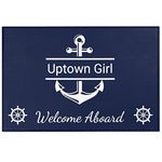 Welcome Aboard Mat for Boats,Personalized Welcome Aboard Rug, Custom Boat Mat, Nautical Gift, Custom Doormat Coastal Decor, Maritime Boat Gifts, Lake Cabin Gifts, Boat Decor, Custom Gift for Boat (152 x 91 cm)