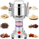 Moongiantgo Grain Mill Grinder Electric 300g Commercial Spice Grinder 1500W Superfine Powder Grinding Machine Stainless Steel Pulverizer Dry Grinder (Capacity: 300g, 110V)