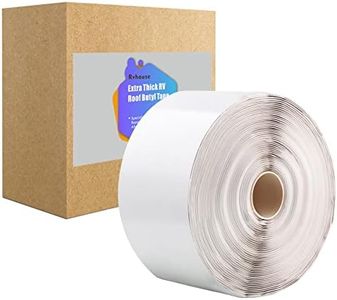 Rvhouse RV Roof Tape 4” x 46 Ft Butyl Extra Thick Sealant Repair Tape Weatherproof for RV Roofing Camper Trailer Boat Truck Motorhome Color White(RRT10114W)