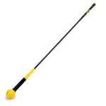 LUXIANDA Golf Swing Trainer Aid - Yellow Whip Golf Swing for Strength, Tempo and Balance Training, Excellent Accessory for Indoor Practice Chipping Hitting