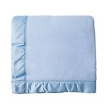 John Atkinson The Wool Company Duchess Merino Wool Blanket - Lightweight Soft Warm Bed Blankets - Alaskan Blue Double Size 230 x 255 cm - Made in the UK