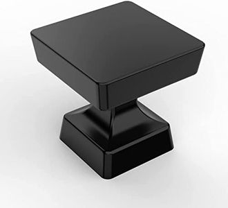 Asidrama 5 Pack 1-1/4 inch Matte Black Kitchen Cabinet Knobs Dresser Knobs Drawer Knobs Cabinet Hardware Zinc Knobs for Dresser Drawers