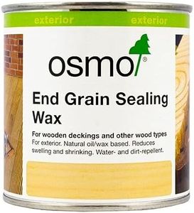 Osmo End Grain Sealing Wax 5735 Clear Satin 0.375L – Natural Oil & Wax Wood Sealer for Decking Board Ends – Breathable Wood Protector – Water & Dirt Repellent – Reduces Swelling & Cracking