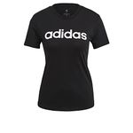 adidas Women's Essentials Slim Short Sleeve T-Shirt, Black/White, M