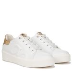 Naturalizer Women's Trainers Morrison Logo Walking Shoes for All-Day Comfort White/Dark Gold Medium Fit UK 7