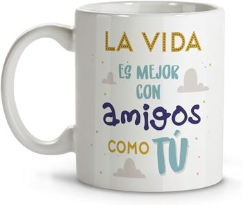 LolaPix Taza Mejor Amigo. Tazas Amistad. Tazas Desayuno Originales. Taza Cerámica 330 ml. Regalos con Frases. Tazas personalizadas.
