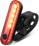 Ebuyfire Bike Tail Lights, USB Rechargeable Rear Bike Light, Waterproof Bicycle Tail Light for Night Riding, Red Cycling Lights with 4 Models, Easy to Install Bike Safety Light for Adults & Kids