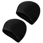 2 Pcs Swimming Caps for Kids Girls Boys and Adult Teenager,Comfortable Light Swimming Caps,Super Stretch No Pull Hair Swimming Hats for Long and Short Hair (Black/Black)