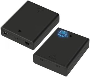 Lenink USB Battery Pack for Led Lights with 5V Regulator, 2 Pack Battery Powered USB Power Supply, 4 AA Batteries Holder Case Adapter Converter for 5V USB Fairy Strip Lights, Indoor/Outdoor Use