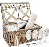 Willow Picnic Basket Set for 4 Pers
