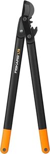 Fiskars PowerGear II bypass gear lopper for fresh wood, non-stick coated, hardened precision steel, cutting diameter 5 cm, length 70 cm, black/orange, L78, 1000584