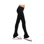 Chloe Noel P23-2" Contrast Waist Figure Skating Pants Black Child Small