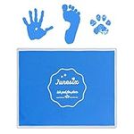 Ink Pad, 5x4'' Washable Non-Toxic Ink Stamp Pad for Baby Footprint Handprint, Sky Blue