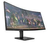 HP OMEN 34c Curved Monitor, 34' WQHD VA 165hz, Gaming Console Compatible, 2x HDMI 2.0, 1x DisplayPort 1.4, AMD FreeSync Premium, Dual Speakers, Tilt & height adjustments, VESA Mountable, Black