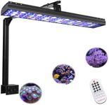 PopBloom S54 Aquarium LED Reef Light 60W, Dimmable Full Spectrum Marine LED Light for 60-80CM 24-30Inch Saltwater Coral Fish Tanks