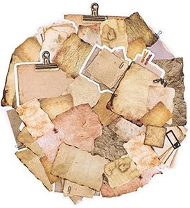 Knaid Antique Looking Scrapbook Stickers (90 Pieces) Vintage Aged Paper Design Old Fashion Decorative Sticker for Planner, Bullet Journaling, Junk Journal, Retro Crafts, Decoupage Stationary Supplies