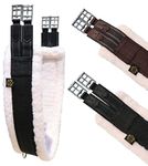 T TEKE Daily Fleece Girth, with Double Side Heavy Duty Elastic and Stainless Steel Buckles (38"-56")