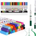 CHARSOCO 24 Colors 3 In 1 Marker Pe