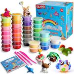 ESAND Air Dry Clay - 36 Colors Modeling Clay Best Gift for Kids, Ultra Light Magic Modeling Clay with Modeling Tools and Project, No-Sticky and Non-Toxic