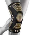 NEENCA Copper Knee Braces for Knee Pain Relief - 2 Pack Copper Knee Sleeves Set, Knee Compression Sleeves with Copper Ions Infused Fiber for Sports, Workout, Arthritis, Meniscus Tear- FSA/HSA Eligible