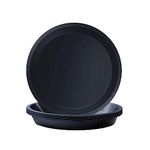 Kunjocy Pack of 5 Black Plant Pot Saucers, 11.5 CM Round Plant Pots Trays Garden Plant Saucer Plant Plastic Plate Pot Tray for Garden Indoor Outdoor Fit Plant Pot up to 10 CM (Black, Outer 11.5 CM)