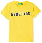 United Colors of Benetton Boy's Regular T-Shirt (30963ECOMI_Yellow 3Years-4Years)