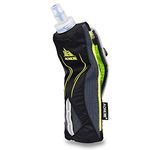 LERMX Quick Grip Chill 17 oz Handheld Soft Flask Water Bottle Hydration Pack (17 oz Black)
