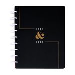 Happy Planner Disc-Bound 12-Month Academic Planner, July 2024–June 2025 Daily and Monthly Planner, Classic Size, Student Layout, Minimalist Type, 72 pages, 2 Sticker Sheets, 17.78 x 23.495 cm