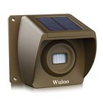 Solar Wireless Driveway Sensor with 1800ft Range 2000mAh Rechargeable Battery, Motion Sensor Alarm Outdoor Detector for Expanding Wuloo Driveway Alarm (Only Sensor, CAN NOT Work Without Receiver)