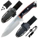 JEO-TEC Nº39 Full Tang Bushcraft Survival Hunting Camping Knife, MOVA Stainless Steel 14,5 cm Fixed Blade, Kydex Sheath with Firesteel, Handmade in Spain