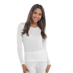 undercover lingerie 2 Pack Womens Thermal Long Sleeve Vest White Small