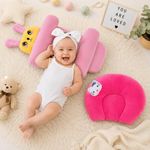 ZOZO SALES Baby Rai Pillow Combo Set for Newborns & Infants | Toddler Pillow Head Support Cushions with Adjustable Plush Side Rollers for 0-12 Months