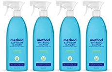 Method Bathroom Cleaner, Tub + Tile Cleaner Spray that Dissolves Mold, Mildew, and Soap Scum, Eucalyptus Mint Scent, 828 ml Spray Bottles, 4 Pack, Packaging May Vary