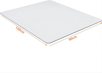 Tempered Glass Chair Mat, 90x120cm – Durable Floor Protection