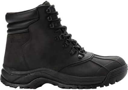 Propet Mens Blizzard Mid Lace Snow Boots, Black, 8 XX-Wide