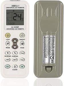 K-1028E Universal Air Conditioner Remote Control for LG, Midea, Fujitsu, Panasonic, Samsung Air Condition, 1000 in 1 A/C Controller for More Than 99% Brands(White-Brown)